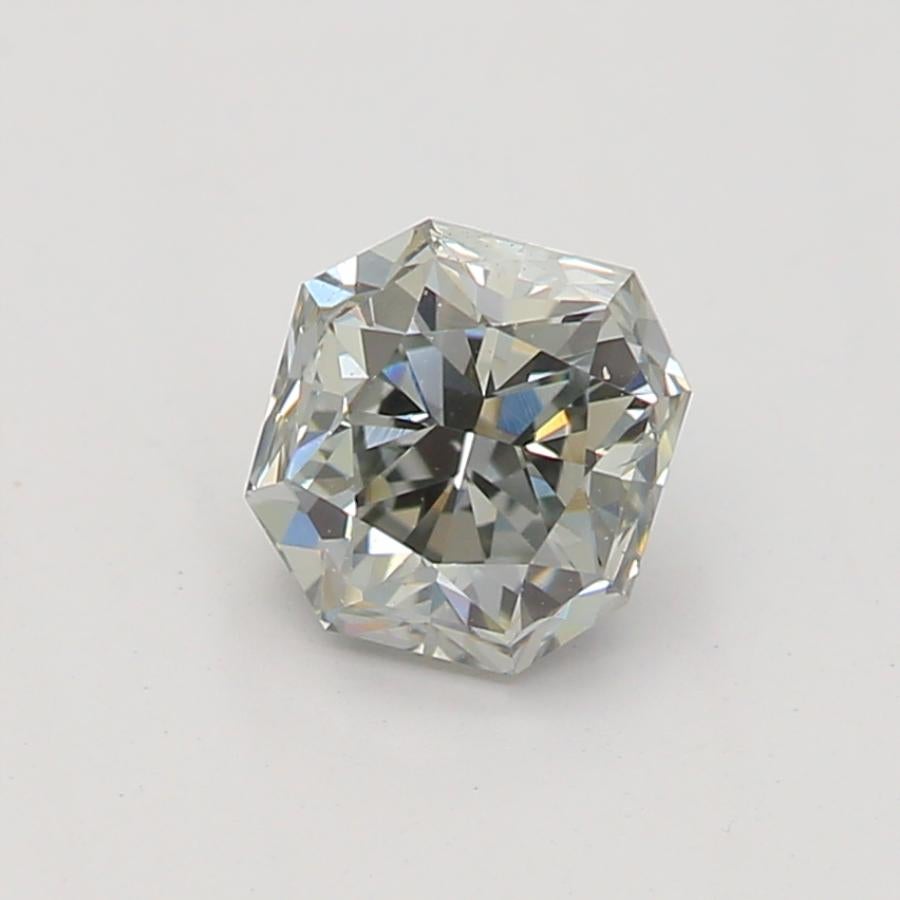 Certificate: GIA 
Report Number: 5213935730
Shape And Cut: Radiant
Carat Weight: 0.41 carat
Measurements: 4.14 x 3.92 x 3.17 mm
Color Grade: Fancy Gray Blue

FEATURES OF THE DIAMOND:

This fancy gray blue diamond is a rare and captivating diamond