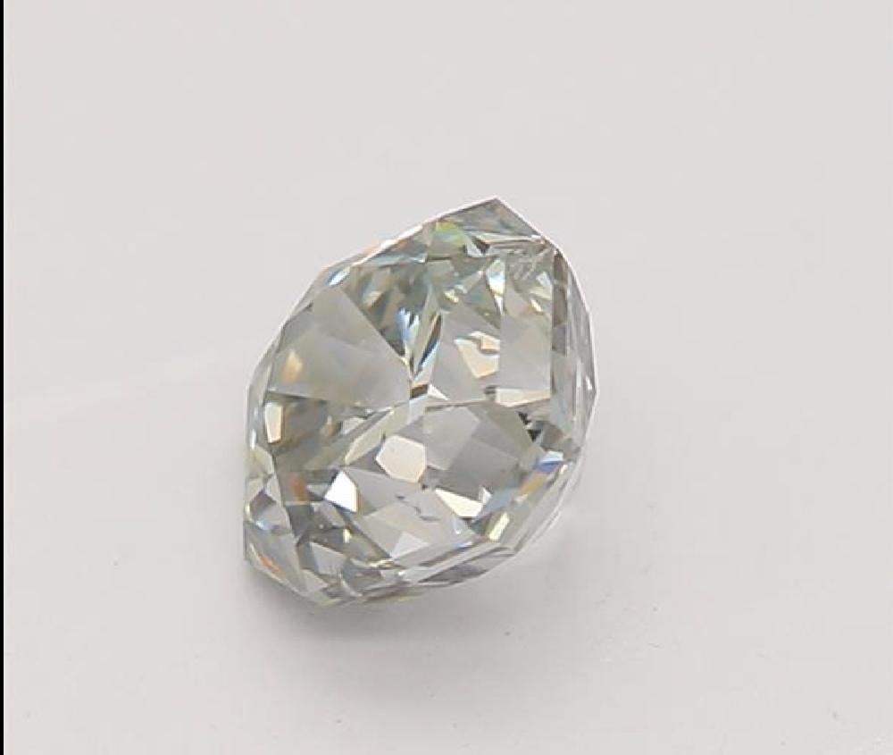 Radiant Cut GIA Certified 0.41 Carat Fancy Gray Blue SI1 Clarity Diamond For Sale