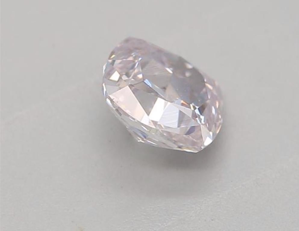Cushion Cut GIA Certified 0.41 Carat Fancy Pinkish Purple VVS2 Clarity Diamond For Sale