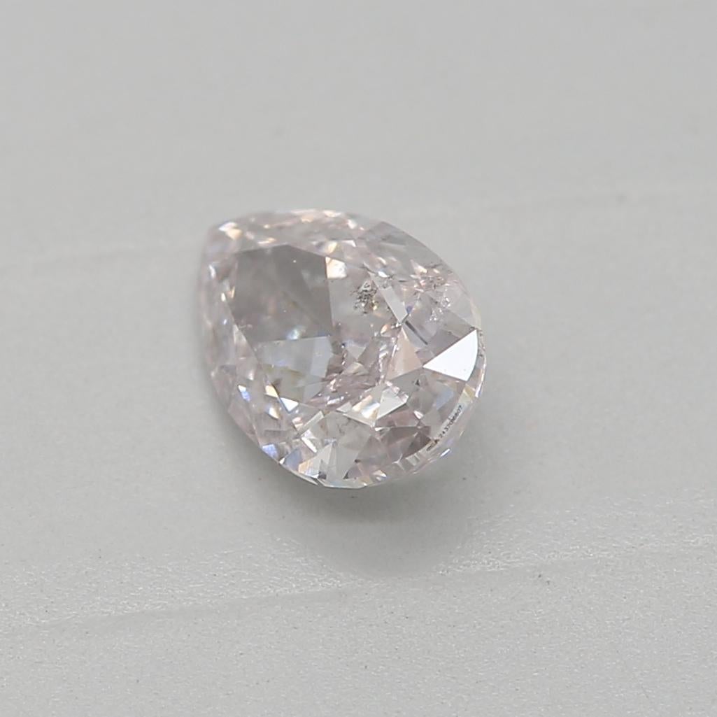 Pear Cut GIA Certified 0.41 Carat Light Pink I1 Clarity Diamond For Sale