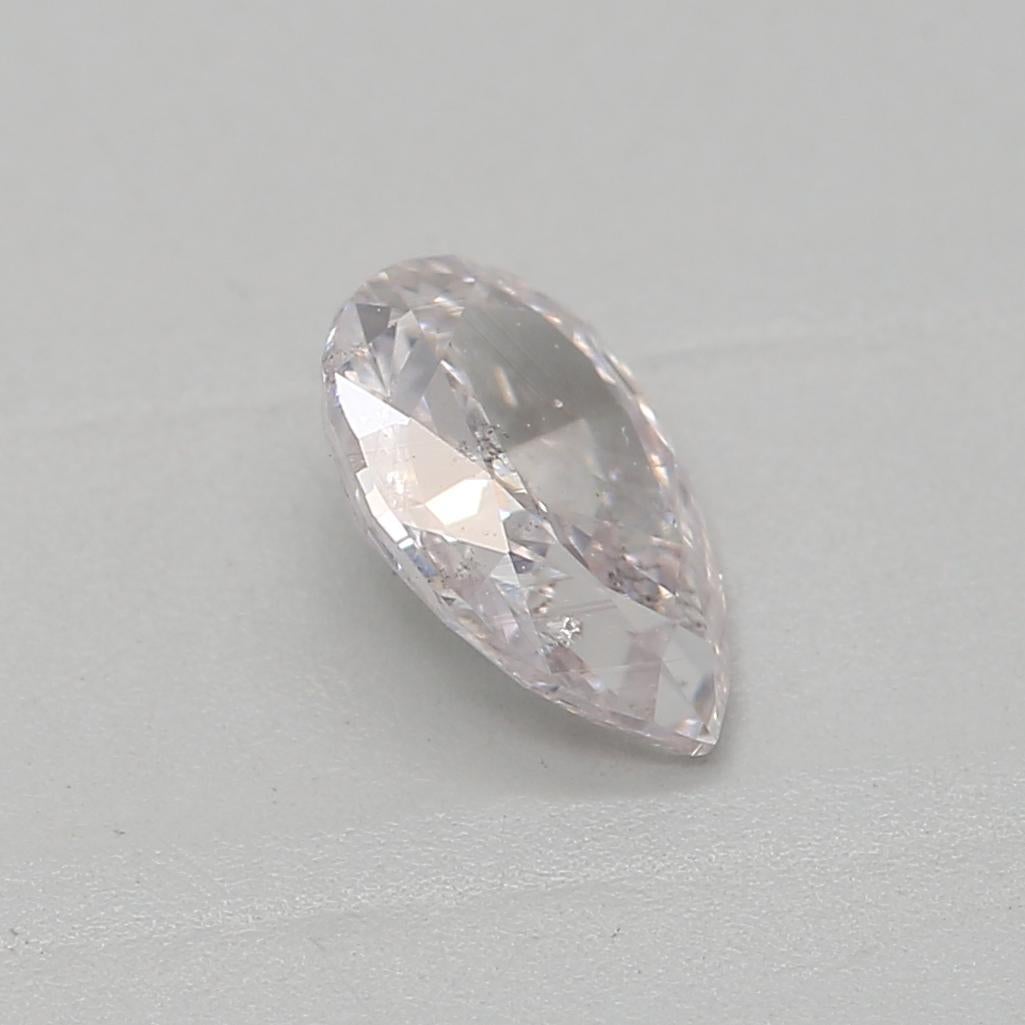 Women's or Men's GIA Certified 0.41 Carat Light Pink I1 Clarity Diamond For Sale