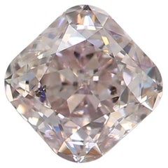 Diamante certificado por el GIA de 0,41 quilates de color rosa claro y claridad SI2