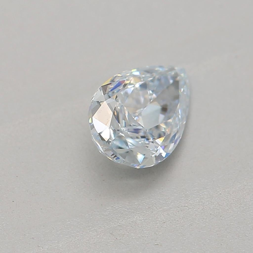 Pear Cut GIA Certified 0.42 Carat Fancy Light Blue VVS1 Clarity Diamond