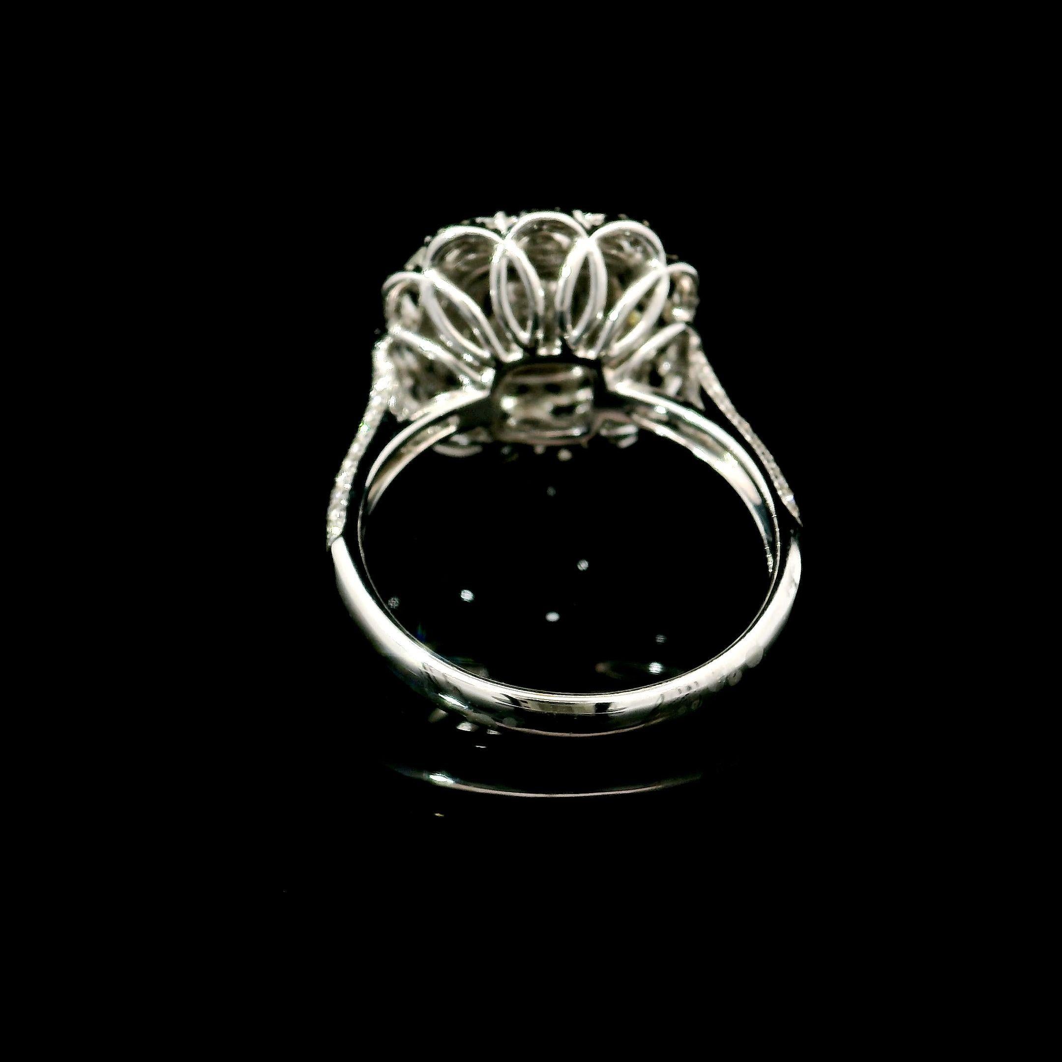 Women's or Men's GIA Certified 0.42 Carat Fancy Light Purplish Pink SI2 Clarity Diamond Ring For Sale