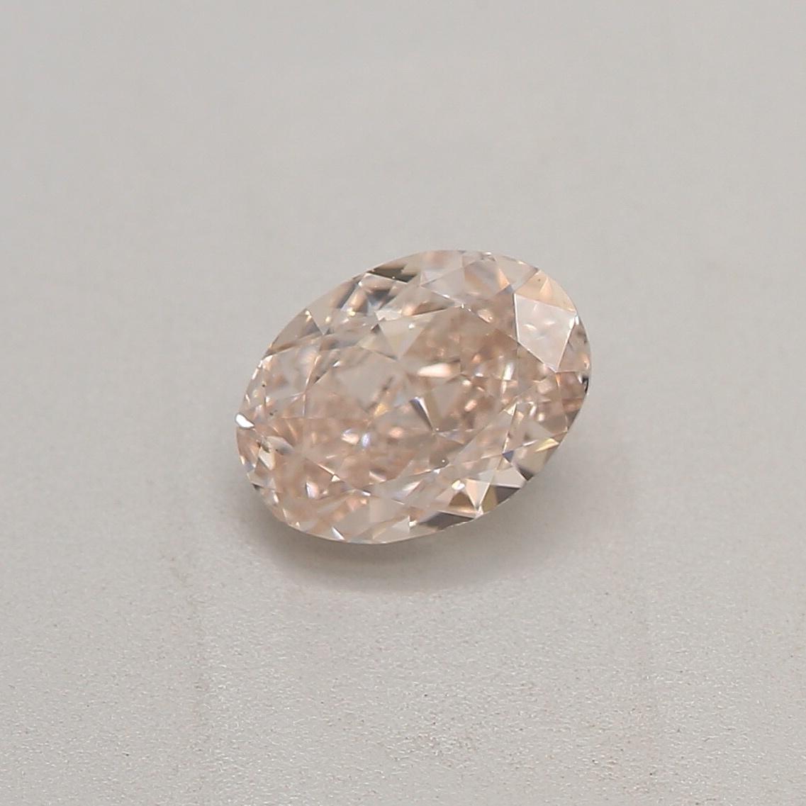 Certificate: GIA 
Report Number: 1438899323
Shape And Cut: Oval
Carat Weight: 0.42 carat
Measurements: 5.28 x 3.88 x 2.57 mm
Color Grade: Light Pink Brown

FEATURES OF THE DIAMOND:

This light pink brown diamond is a rare and captivating diamond