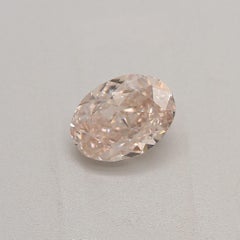 GIA Certified 0.42 Carat Light Pink Brown SI2 Clarity Diamond