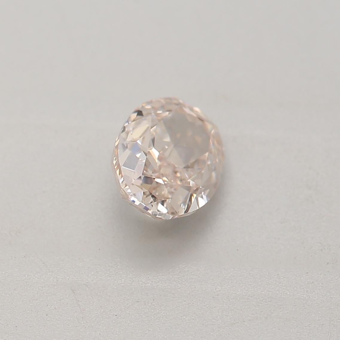 Women's or Men's GIA Certified 0.42 Carat Light Pink Brown SI2 Clarity Diamond For Sale