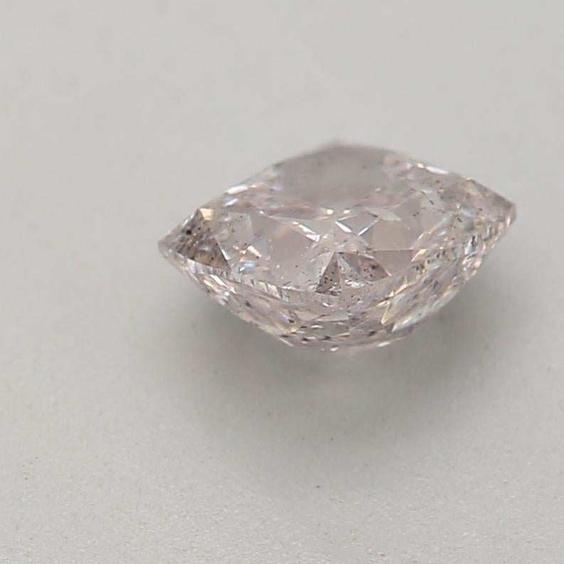 Women's or Men's GIA Certified 0.42 Carat Light Pink I2 Clarity Diamond For Sale