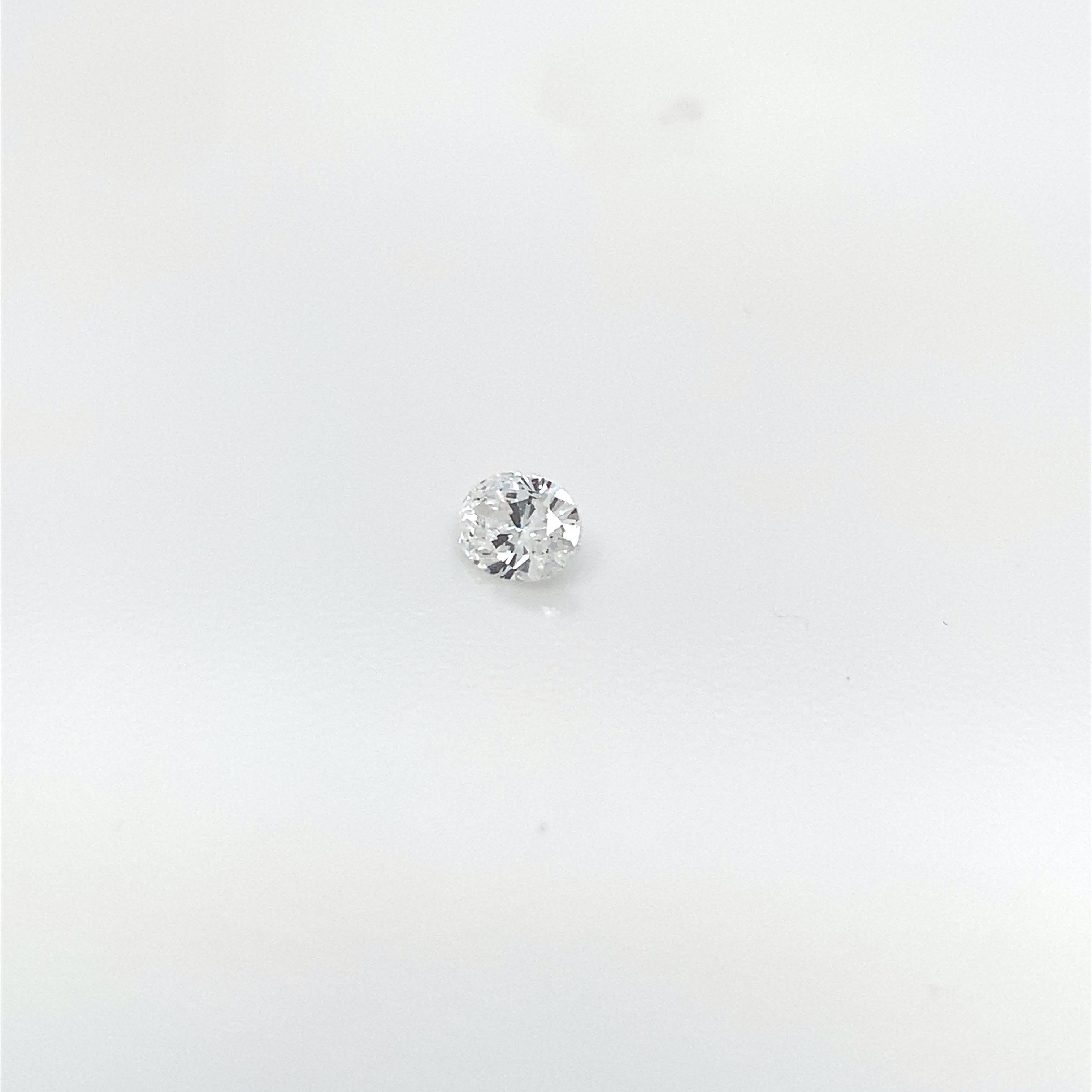 Diamant brillant ovale de 0,42 carat certifié par la GIA Unisexe en vente