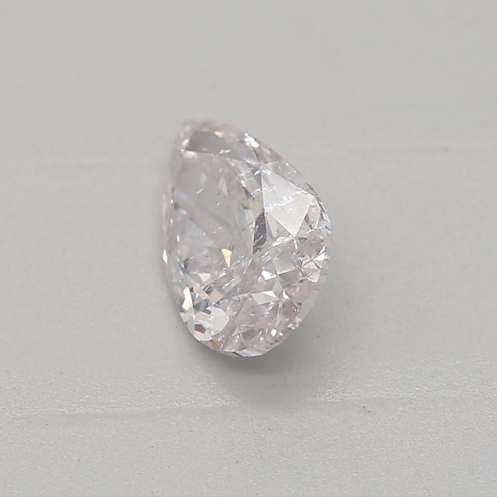 Pear Cut GIA Certified 0.42 Carat Very Light Pink I1 Clarity Diamond For Sale