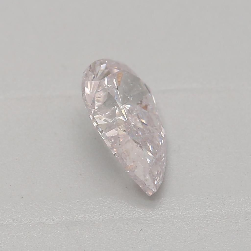 Women's or Men's GIA Certified 0.42 Carat Very Light Pink I1 Clarity Diamond For Sale