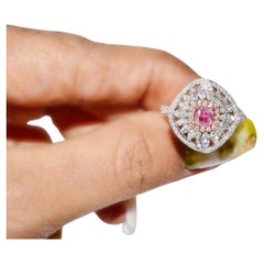 GIA Certified 0.43 Carat Faint Pink I2 Clarity Diamond Ring