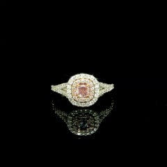 GIA Certified 0.43 Carat Fancy Brown Pink SI1 Clarity Diamond Ring
