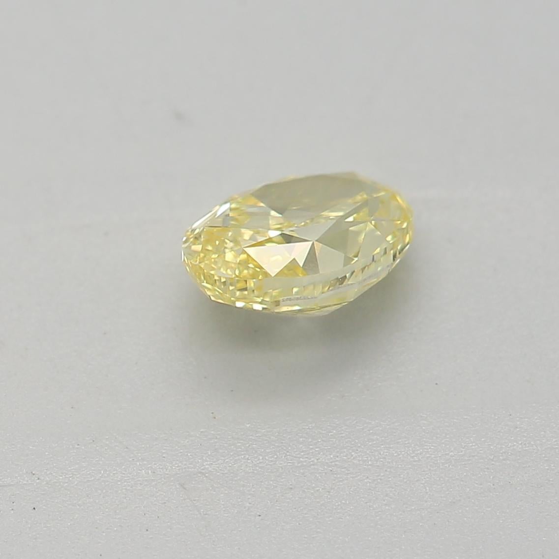 Oval Cut GIA Certified 0.43 Carat Fancy Intense Yellow VS1 Clarity Diamond For Sale