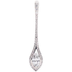 GIA Certified 0.43 Carat Marquise Diamond Royale Pendant