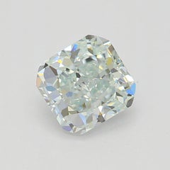 GIA Certified 0.45 Carat Fancy Light Bluish Green VVS1 Clarity Diamond