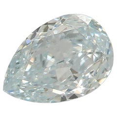 GIA Certified 0.45 Carat Fancy Light Greenish Blue VVS2 Clarity Diamond