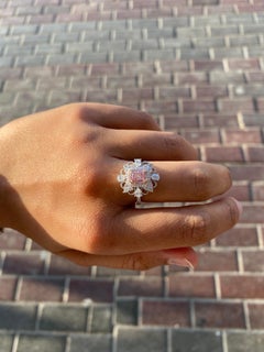 GIA Certified 0.45 Carat Pink Diamond Engagement Ring