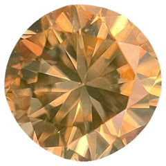 GIA-zertifizierter 0,45 Karat Ausgefallener gelber runder SI1 natürlicher Diamant