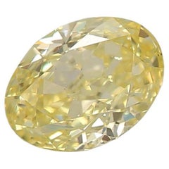 GIA Certified 0.46 Carat Fancy Intense Yellow SI1 Clarity Diamond