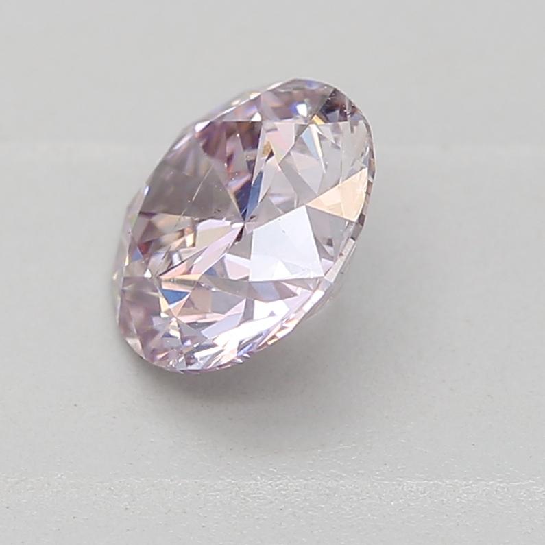 Round Cut GIA Certified 0.46 Carat Fancy Light Purplish Pink Diamond For Sale