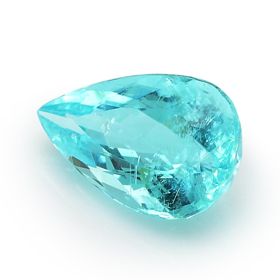 Gema Natural de Turmalina Paraiba Azul Neón de Mozambique 6,96 quilates Corte brillante