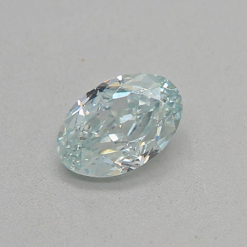 Certificate: GIA
Report Number: 1375143705
Shape And Cut: Oval
Carat Weight: 0.47carat
Measurements:   5.77 x 3.85 x 2.63 mm
Color Grade: Fancy Light Bluish Green 

Our oval cut diamond is a popular diamond shape characterized by its elongated, oval