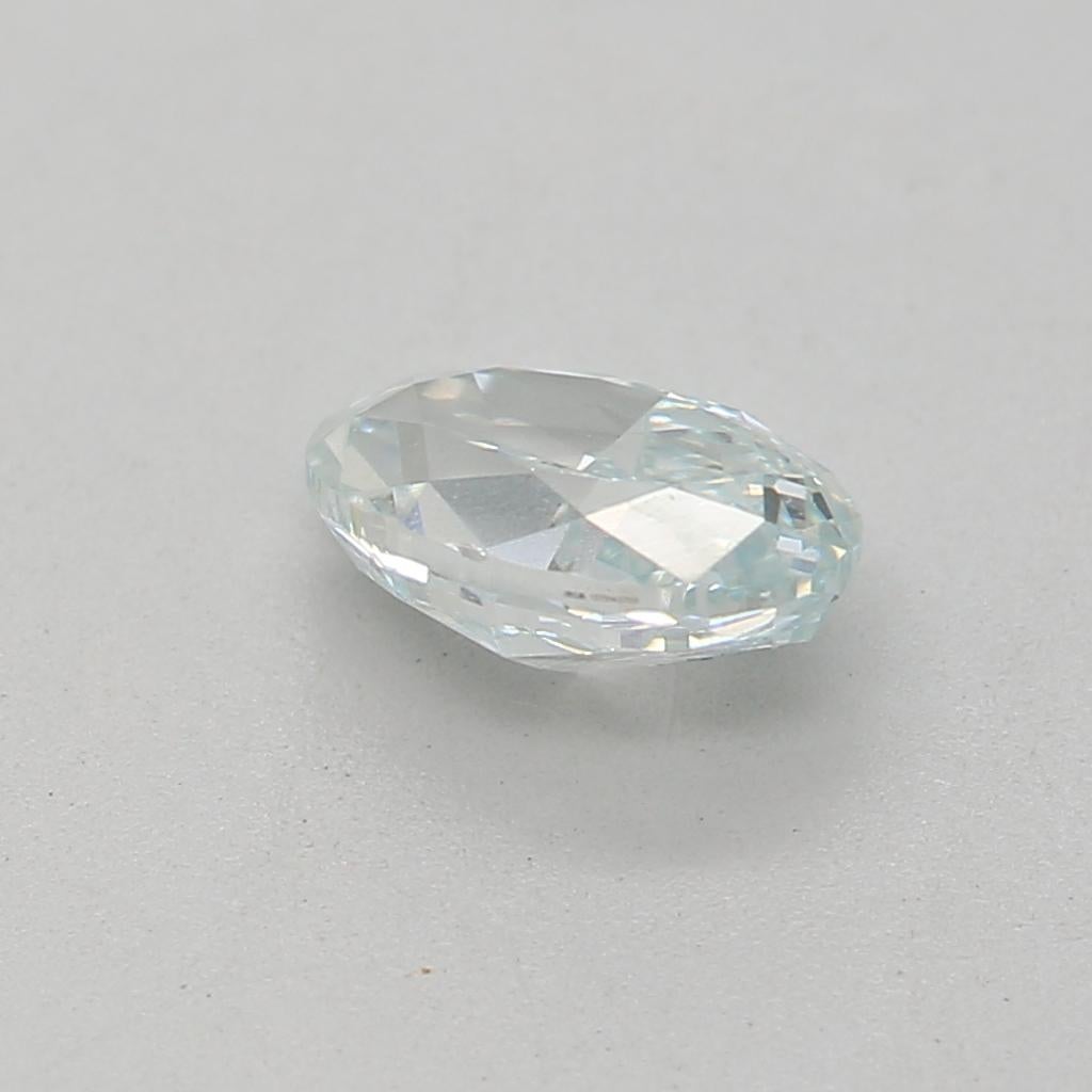 Women's or Men's GIA Certified 0.47 Carat Fancy Light Bluish green VS1 Clarity Diamond For Sale