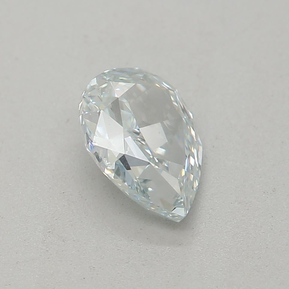Women's or Men's GIA Certified 0.48 Carat Fancy Light Greenish Blue SI1 Clarity Diamond For Sale