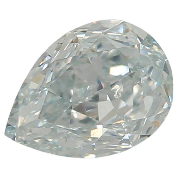 GIA Certified 0.48 Carat Fancy Light Greenish Blue SI1 Clarity Diamond