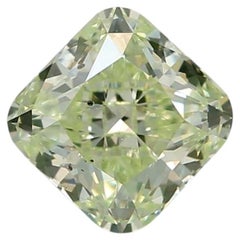 GIA Certified 0.48 Carat Fancy Light Yellow Green SI2 Clarity Diamond