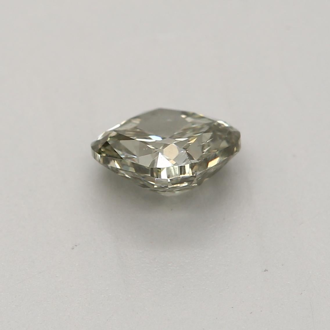 GIA Certified 0.49 Carat Fancy Dark Gray Yellowish Green I1 Clarity Diamond In New Condition For Sale In บางรัก, TH
