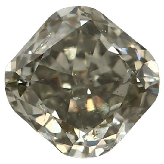 GIA Certified 0.49 Carat Fancy Dark Gray Yellowish Green I1 Clarity Diamond For Sale