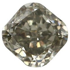 GIA Certified 0.49 Carat Fancy Dark Gray Yellowish Green I1 Clarity Diamond