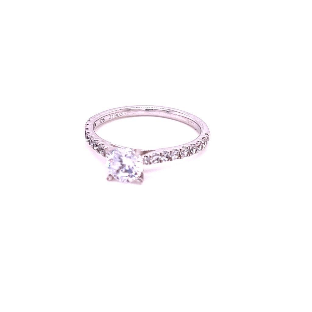 For Sale:  GIA Certified 0.5 Carat Round Brilliant Diamond Ring in Platinum 2