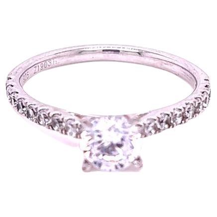 For Sale:  GIA Certified 0.5 Carat Round Brilliant Diamond Ring in Platinum