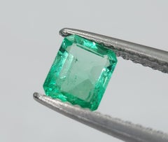 Smeraldo colombiano certificato GIA da 0,50 carati, taglio ottagonale, unisex, 1990