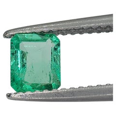 Smeraldo colombiano certificato GIA da 0,50 carati, taglio ottagonale, unisex, 1990