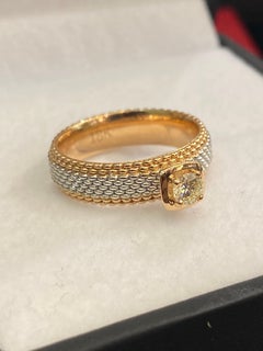 GIA Certified 0.50 Carat D Flawless Round Brilliant Cut Diamond Ring 18K Gold