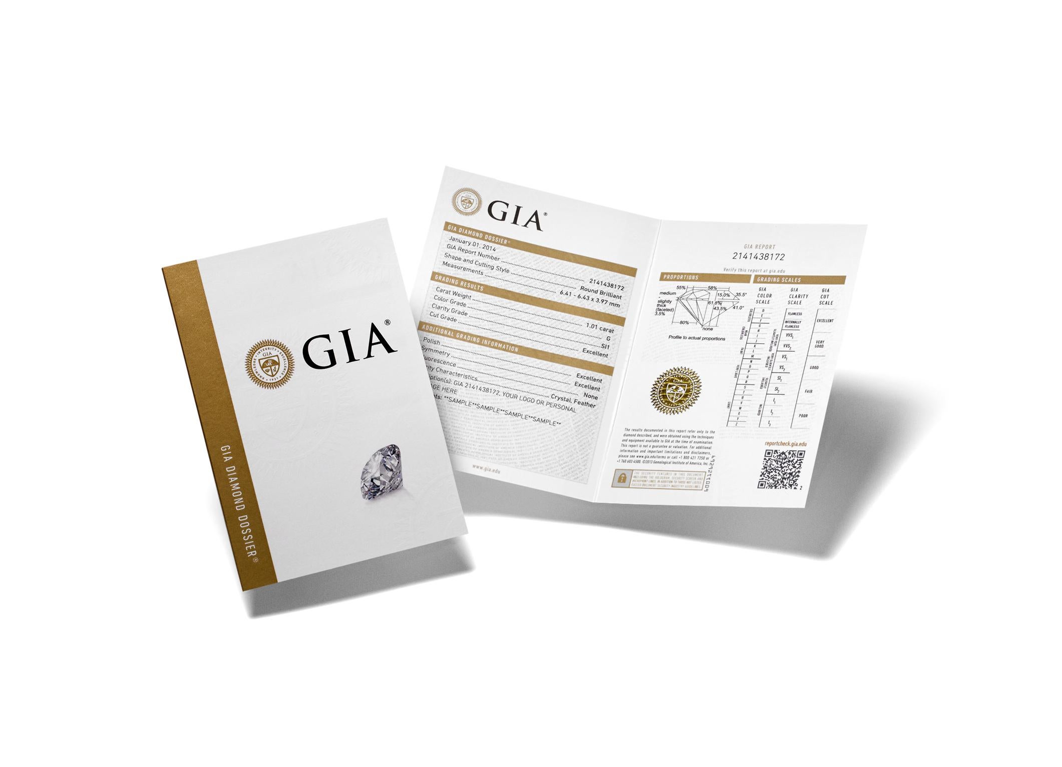 GIA Certified 0.50 Carat, E/VVS1, Brilliant Cut, Excellent Natural Diamond

Perfect Brilliants for perfect gifts.

5 C's:
Certificate: GIA
Carat: 0.50ct
Color: E
Clarity: VVS1(Very Very Slightly Included)
Cut: Excellent

Polish: Excellent
Symmetry: