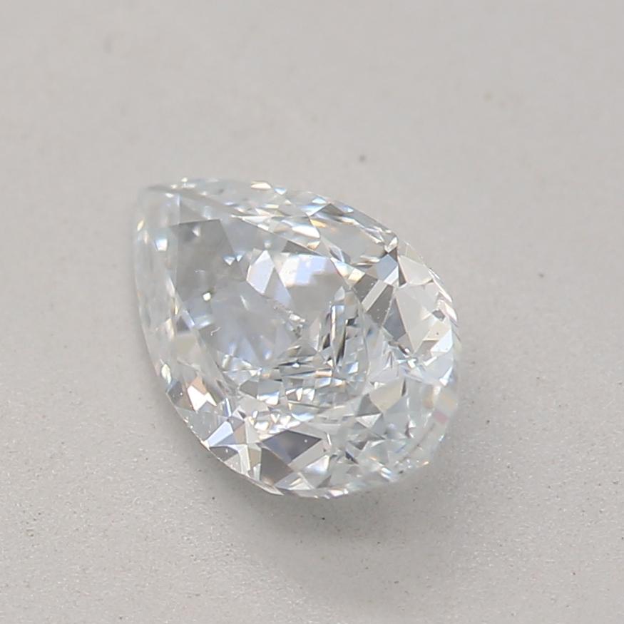 Pear Cut GIA Certified 0.50 Carat Faint Blue SI1 Clarity Diamond For Sale