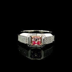 GIA Certified 0.50 Carat Faint pinkish Brown VS2 Clarity Diamond Ring
