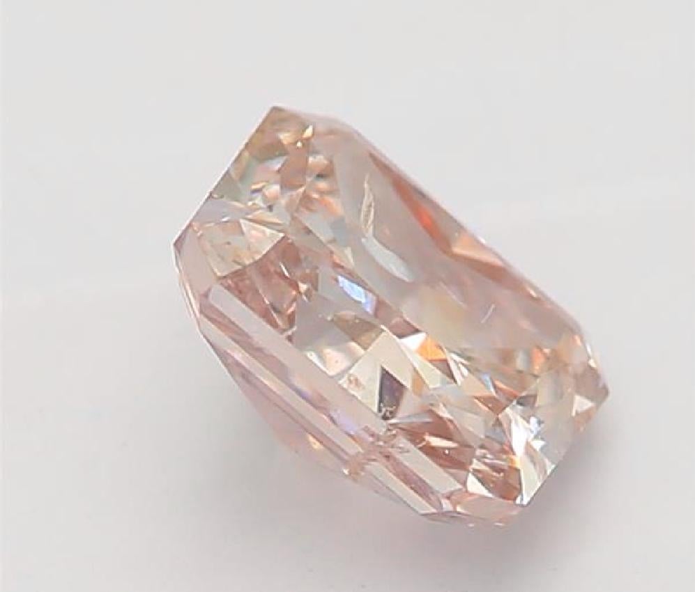Women's or Men's GIA Certified 0.50 Carat Fancy Brown Pink I2 Clarity Diamond For Sale