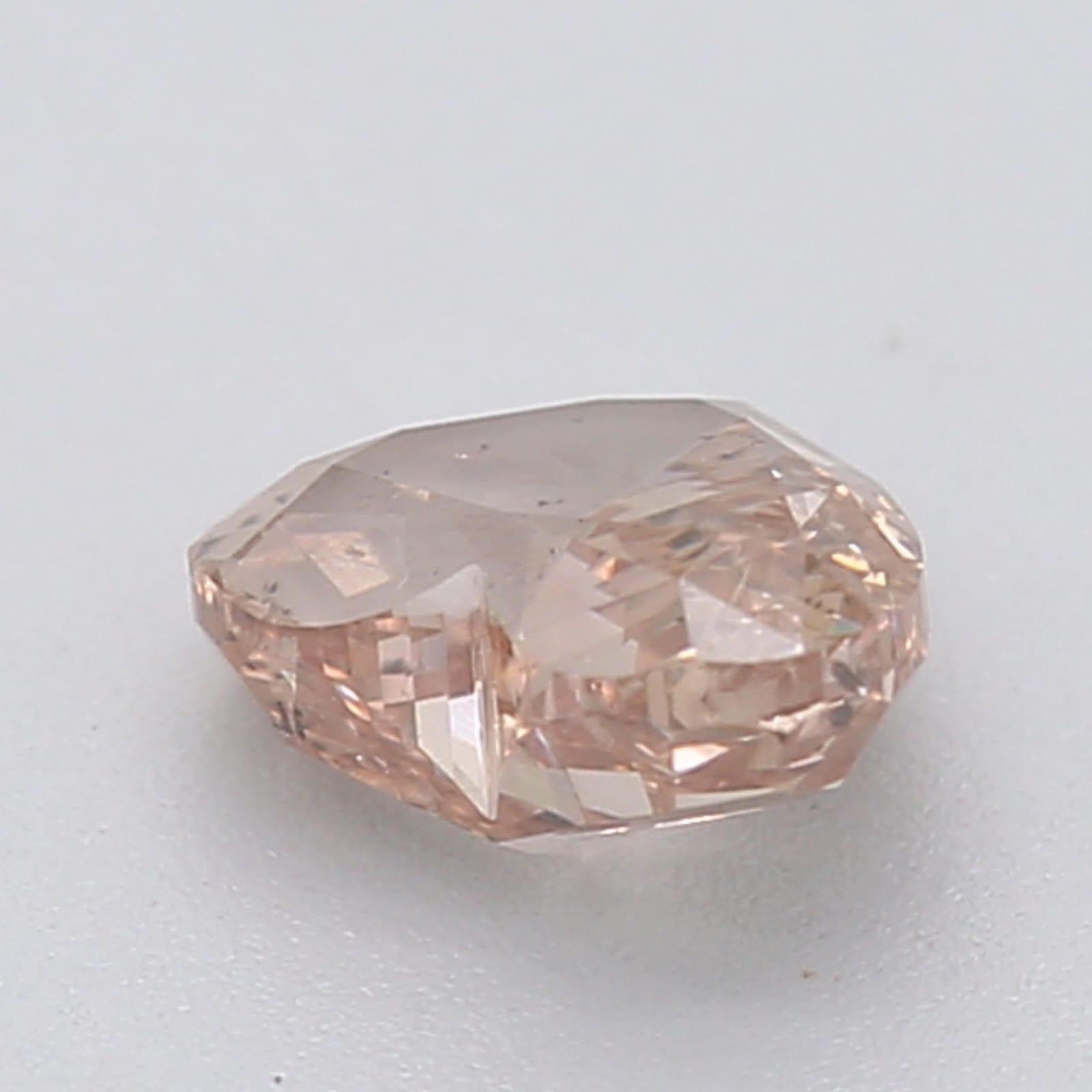 GIA Certified 0.50 Carat Fancy Brown Pink SI2 Clarity Diamond In New Condition For Sale In บางรัก, TH