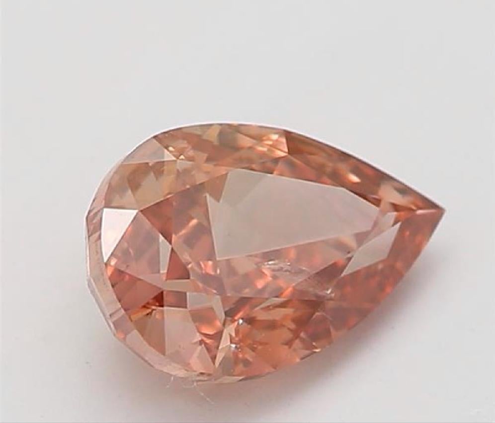 Women's or Men's GIA Certified 0.50 Carat Fancy Deep Brown Pink I1 Clarity Diamond For Sale