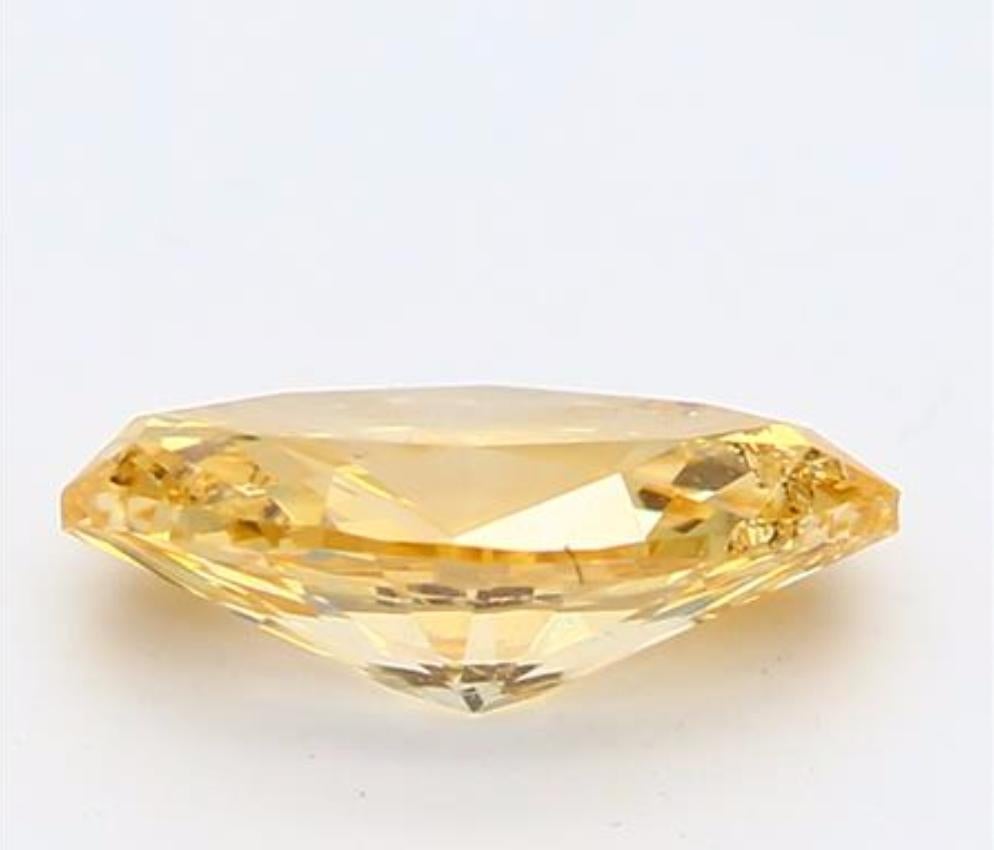 GIA Certified 0.50 Carat Fancy Intense Orangy Yellow Diamond In New Condition For Sale In บางรัก, TH