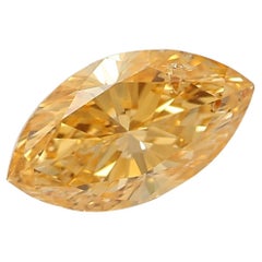GIA Certified 0.50 Carat Fancy Intense Orangy Yellow Diamond