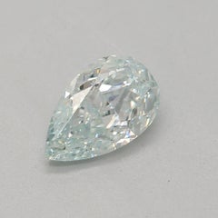 GIA Certified 0.50 Carat Fancy Light Blue Green VS2 Clarity Diamond