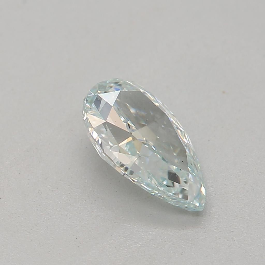 GIA Certified 0.50 Carat Fancy Light Blue Green VS2 Clarity Diamond In New Condition For Sale In บางรัก, TH