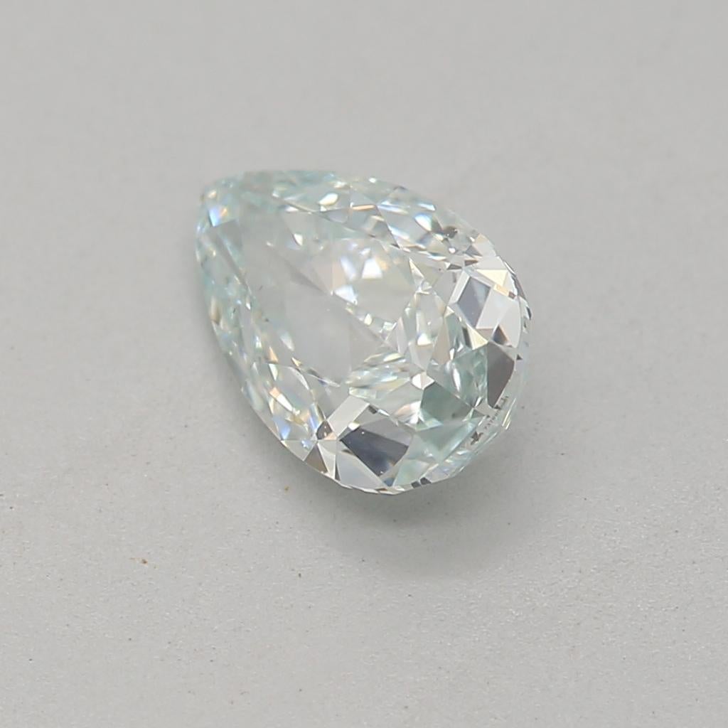 Women's or Men's GIA Certified 0.50 Carat Fancy Light Blue Green VS2 Clarity Diamond For Sale